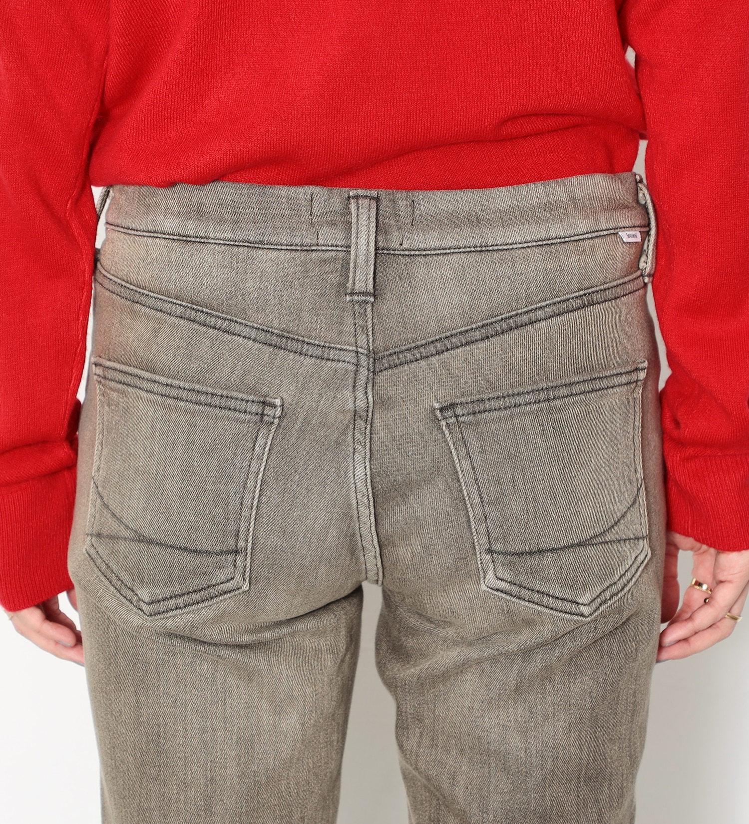 SOMETHING(サムシング)の【SALE】SOMETHING BODY FIRE テーパードデニムパンツ【暖】|パンツ/デニムパンツ/レディース|ベージュ