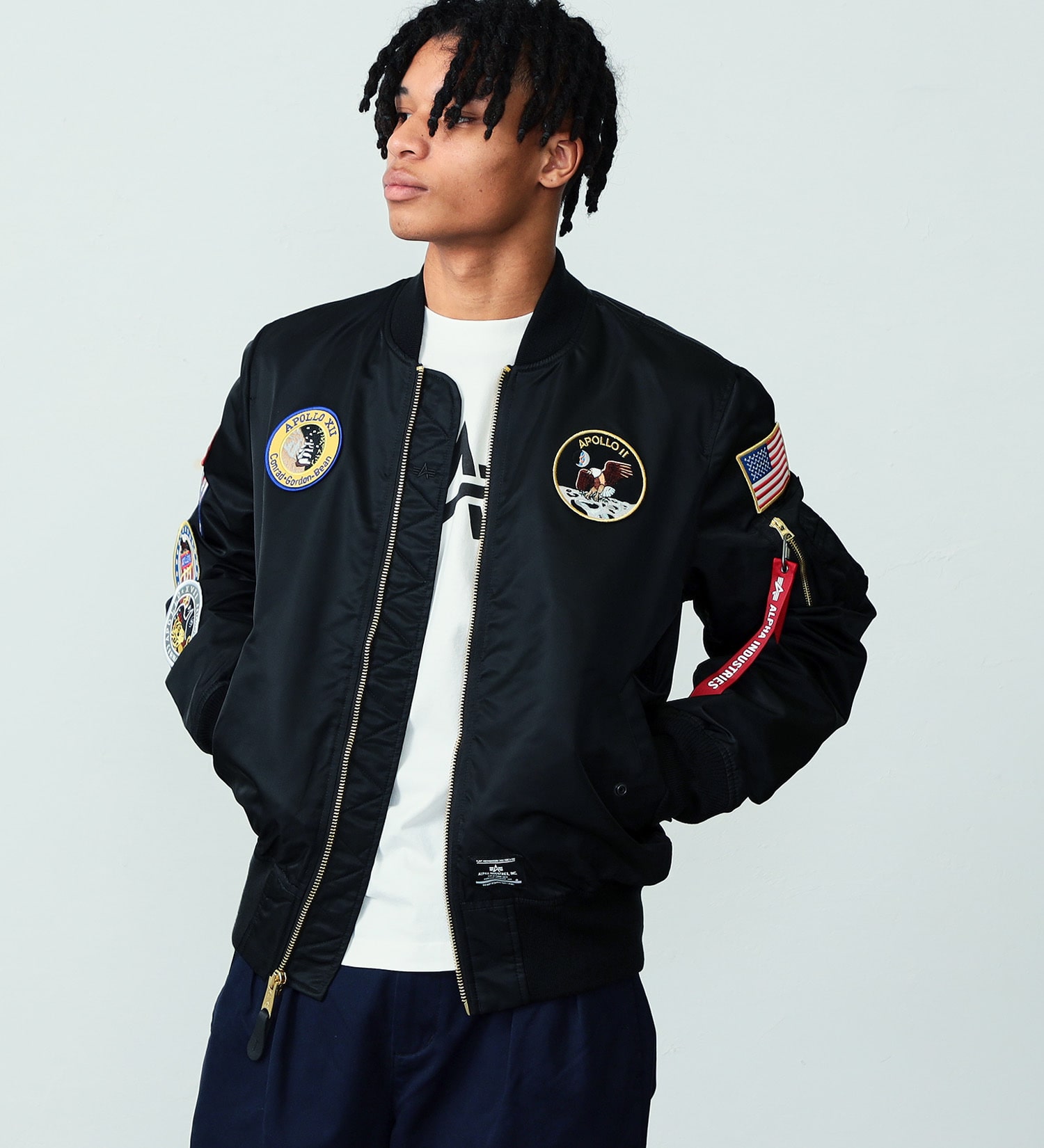 Alpha industries hooded hot sale puffer apollo 11