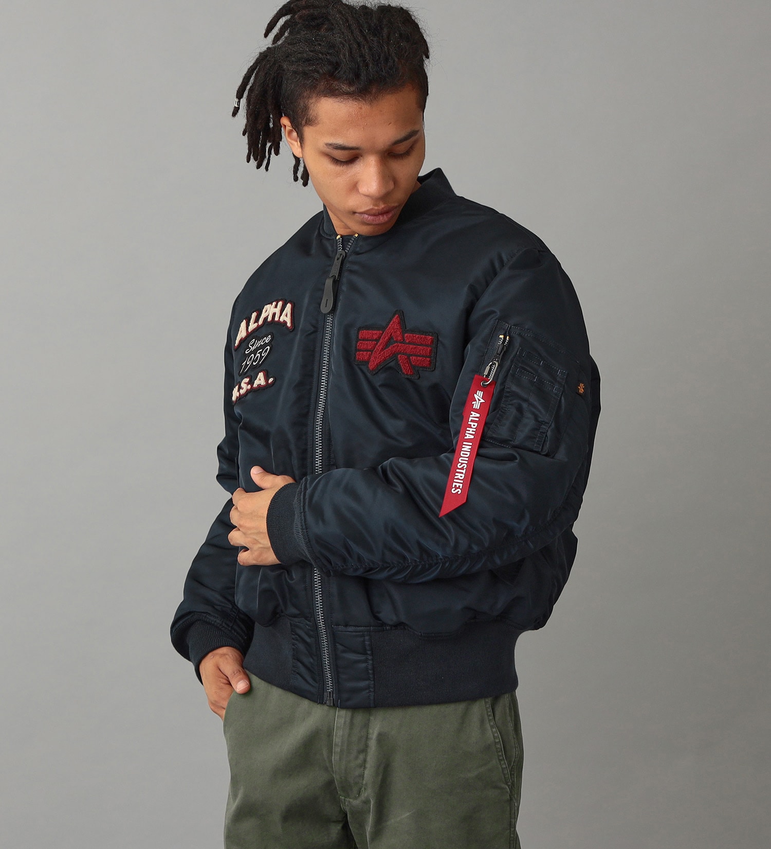 ALPHAINDUSTRIES ma-1 ミリタリージャケット - ミリタリージャケット