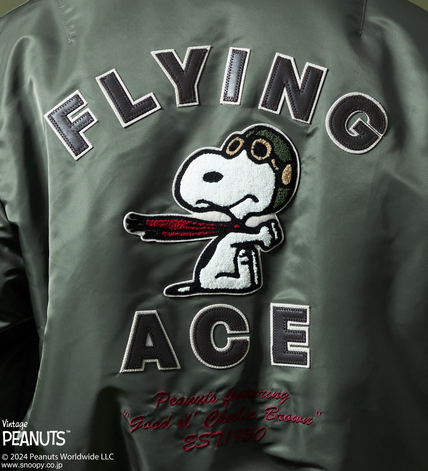 ALPHA(アルファ)の【PEANUTS x ALPHA】FLYING ACE MA-1 USスペック|ジャケット/アウター/ミリタリージャケット/メンズ|グレー