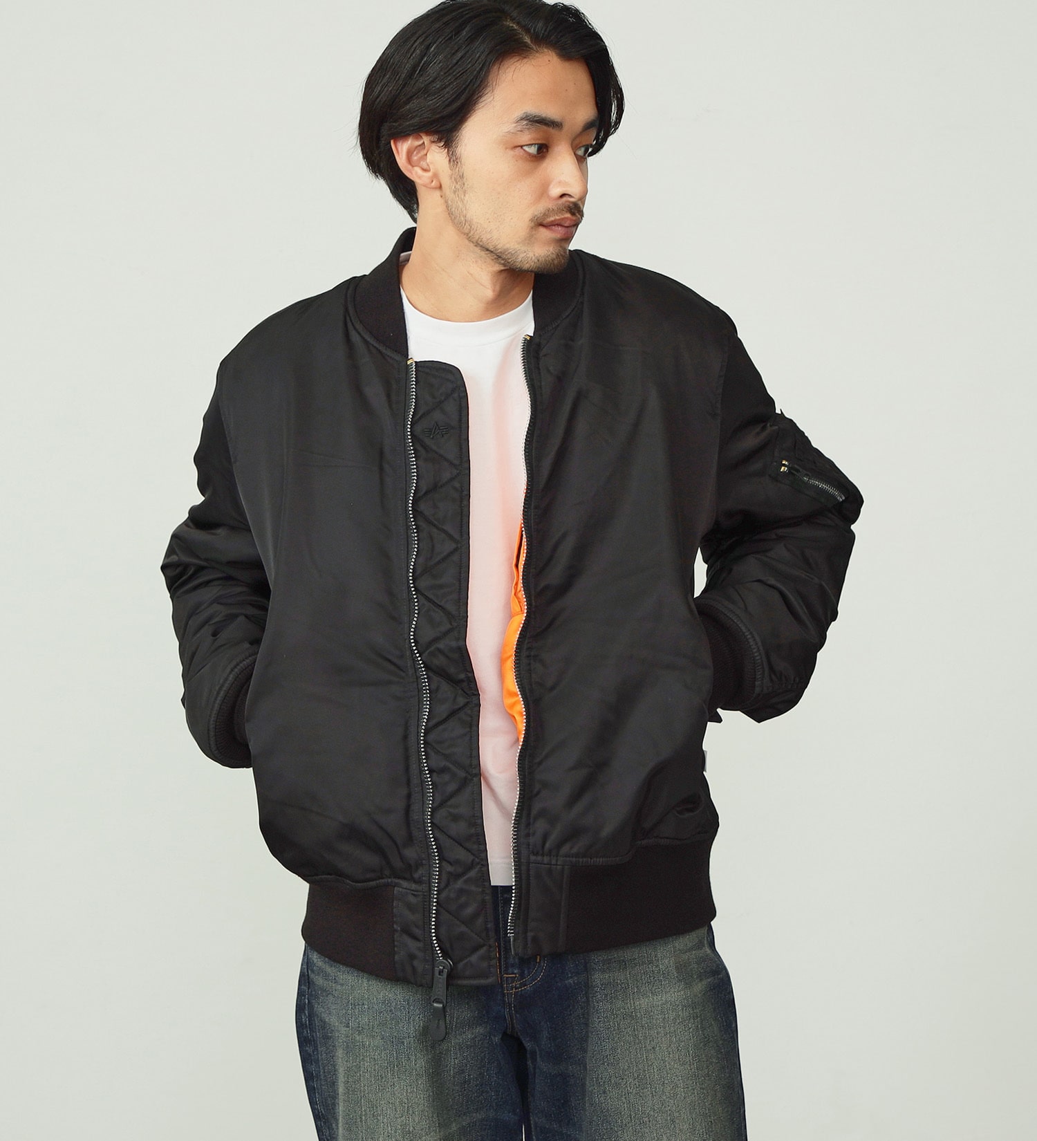 Alpha industries MA-1タイプ 背中 肩 肘 胸プロテクタ付 - 装備/装具