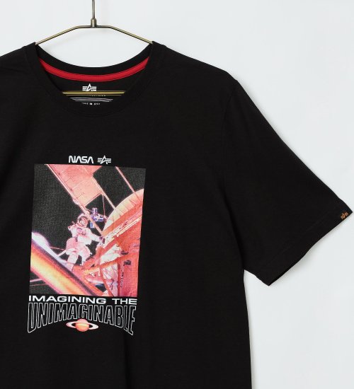 ALPHA(アルファ)の【直営店限定】NASA Tシャツ(UNIMAGINABLE)|トップス/Tシャツ/カットソー/メンズ|ブラック