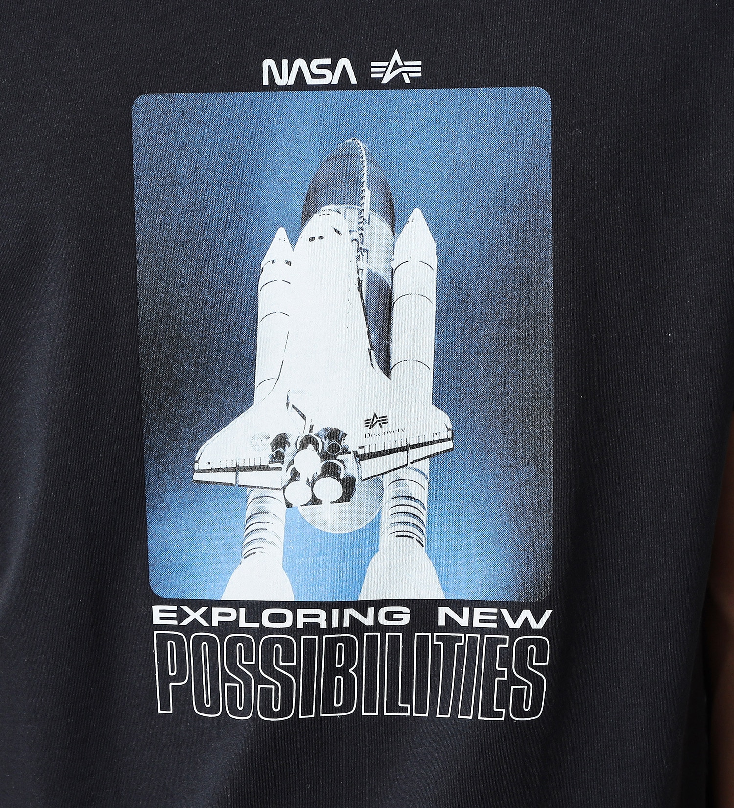 ALPHA(アルファ)の【サマーセール】【直営店限定】NASA Tシャツ(POSSIBILITIES)|トップス/Tシャツ/カットソー/メンズ|ネイビー