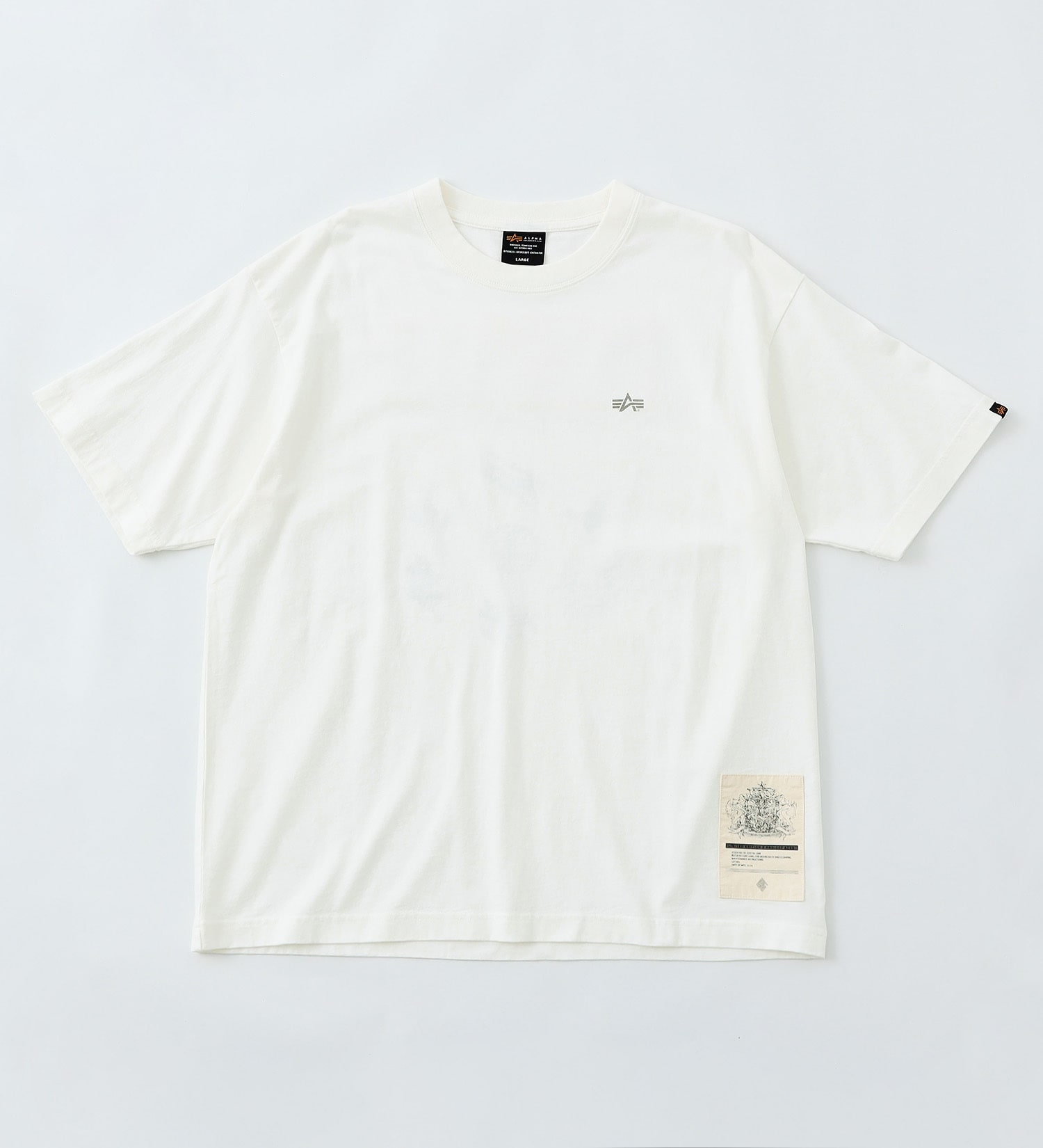 ALPHA(アルファ)の【ALPHAxACE COMBAT】プリント半袖Tシャツ|トップス/Tシャツ/カットソー/メンズ|ホワイト