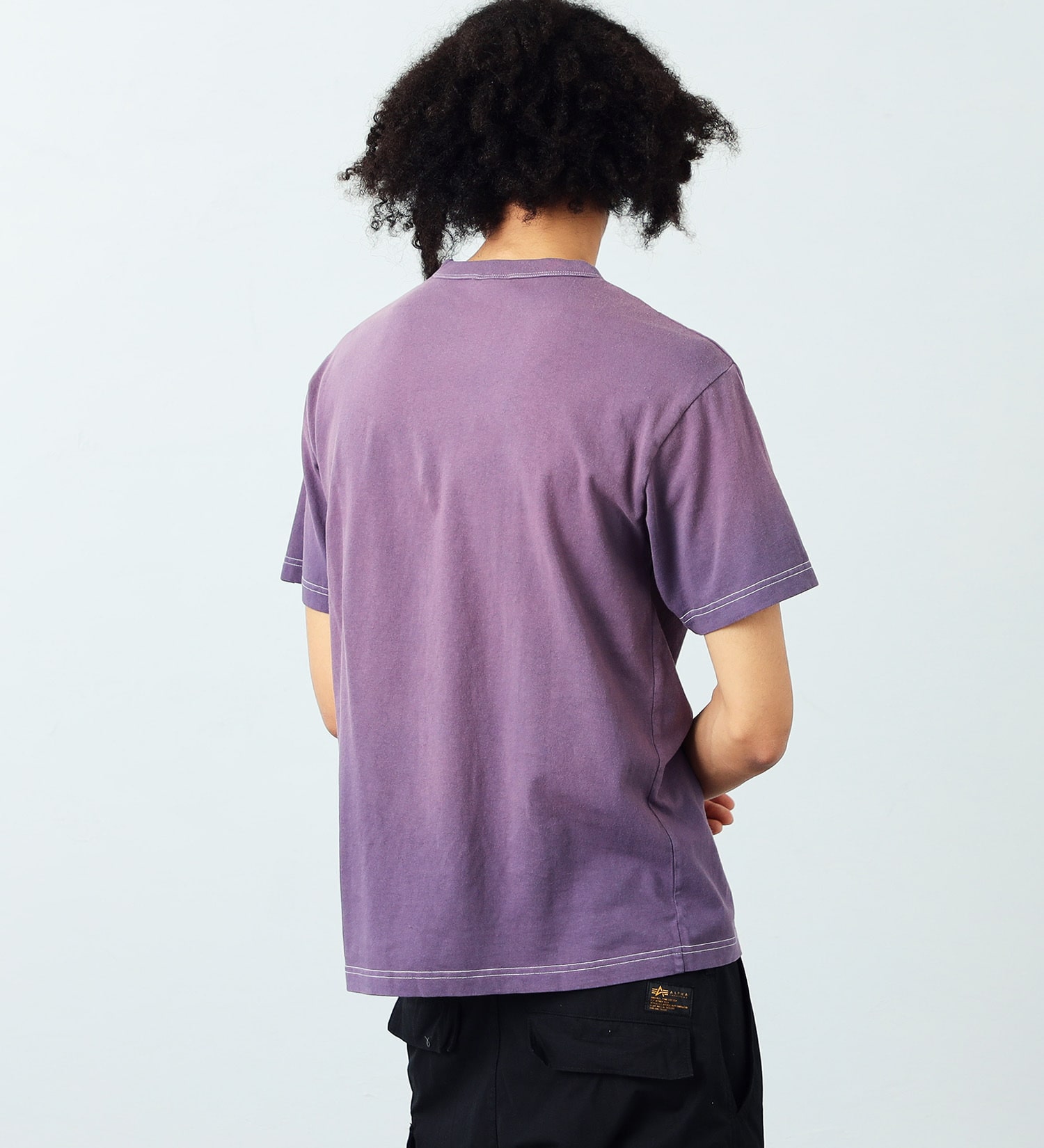 ALPHA(アルファ)のガーメントダイ半袖Tシャツ A.I.|トップス/Tシャツ/カットソー/メンズ|パープル