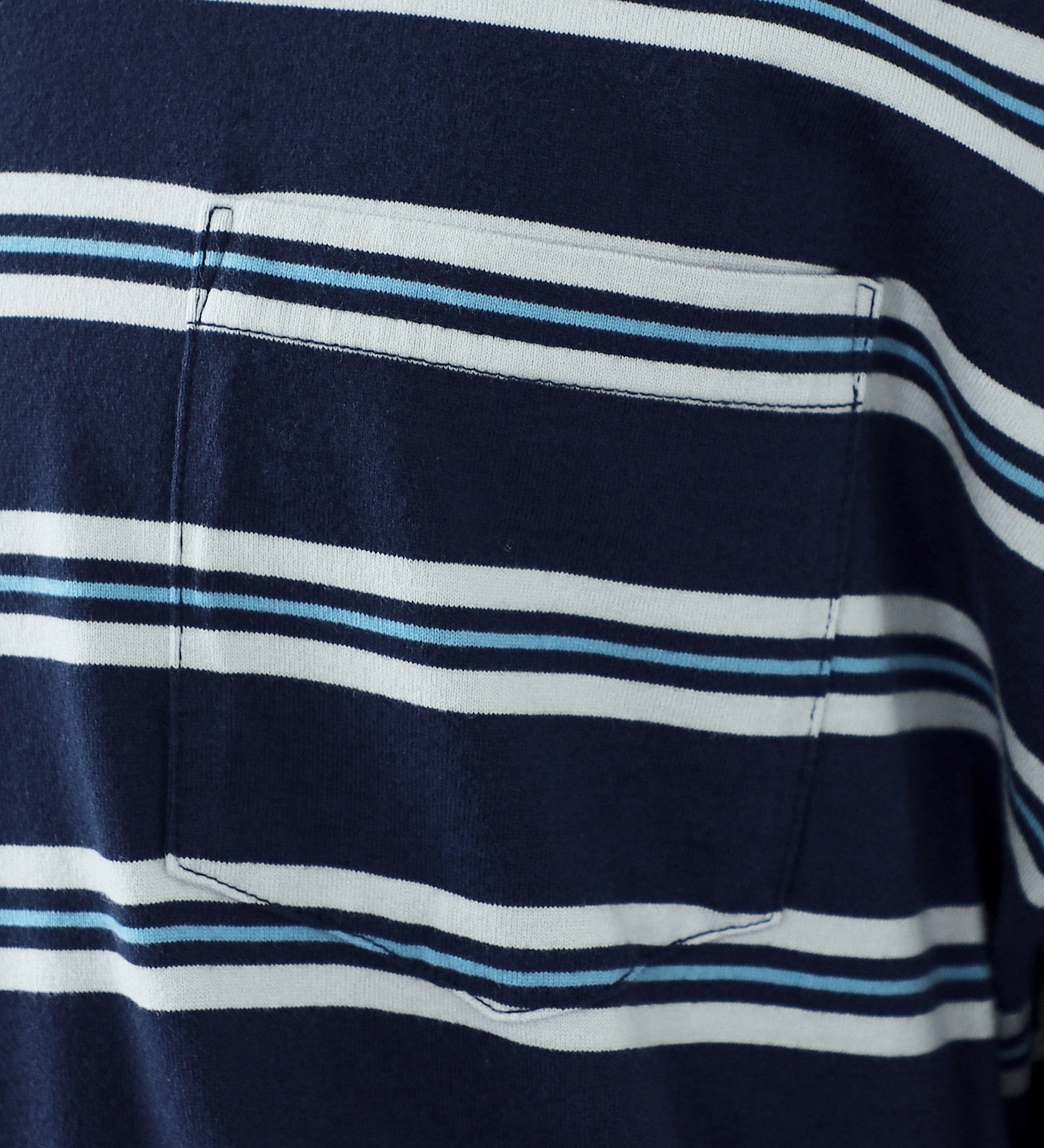ALPHA(アルファ)の【GW SALE】ポケット付き ボーダー長袖Tシャツ|トップス/Tシャツ/カットソー/メンズ|ネイビー