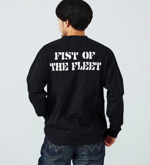 ALPHA(アルファ)のFIST OF FLEET バックプリント長袖Tシャツ|トップス/Tシャツ/カットソー/メンズ|ブラック