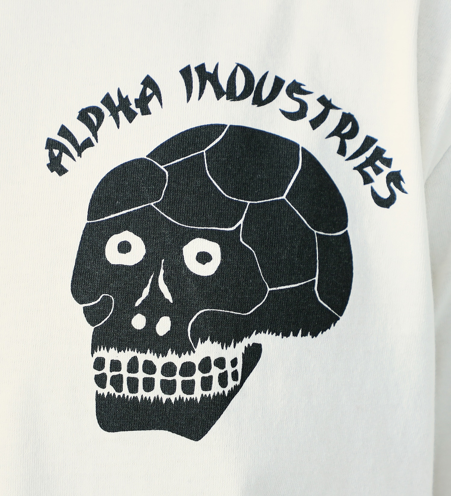 ALPHA(アルファ)のSKULL バックプリント長袖Tシャツ|トップス/Tシャツ/カットソー/メンズ|ホワイト