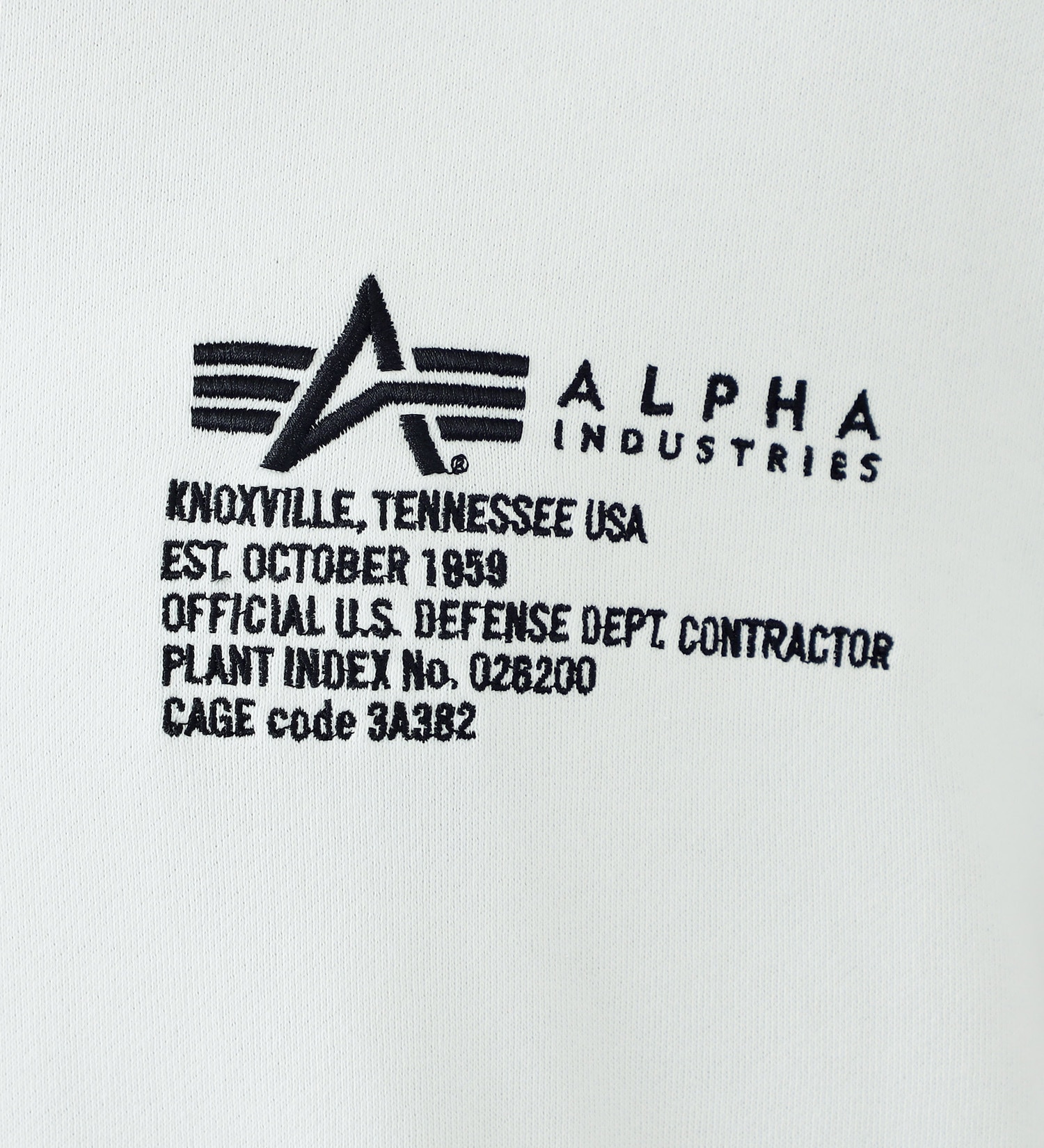 ALPHA(アルファ)のEMBROIDERYクルーネックスウェット|トップス/スウェット/メンズ|ホワイト