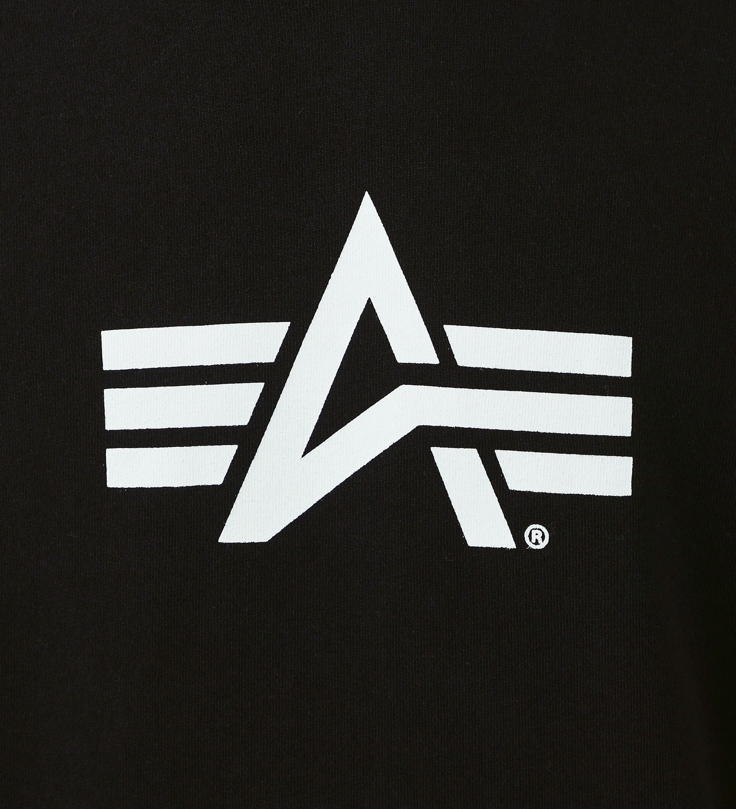 ALPHA(アルファ)のAマークプリント スウェットパーカー|トップス/パーカー/メンズ|ブラック