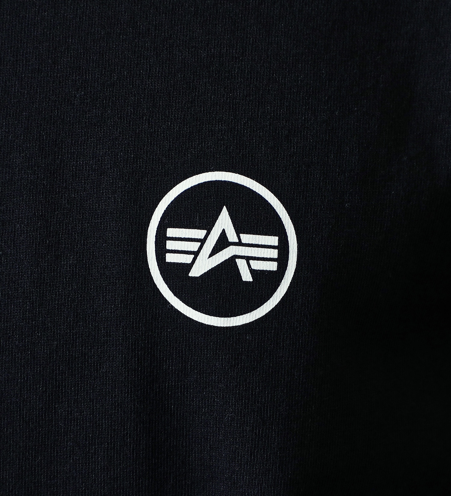 ALPHA(アルファ)の【おまとめ割対象】袖ロゴ バックプリント長袖Tシャツ|トップス/Tシャツ/カットソー/メンズ|ブラック