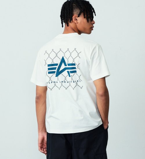 ALPHA(アルファ)の【おまとめ割対象】バックプリントBOXロゴTシャツ 半袖|トップス/Tシャツ/カットソー/メンズ|ホワイト2