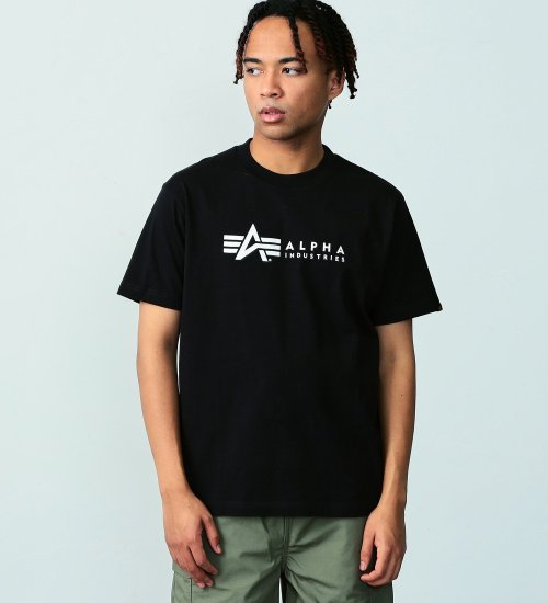 ALPHA(アルファ)のHORIZONTAL ブランドロゴTシャツ 半袖|トップス/Tシャツ/カットソー/メンズ|ブラック