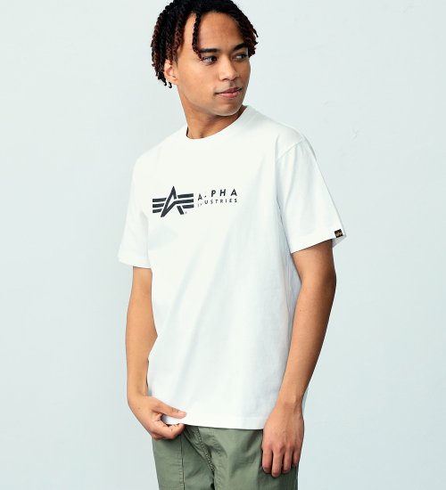 ALPHA(アルファ)のHORIZONTAL ブランドロゴTシャツ 半袖|トップス/Tシャツ/カットソー/メンズ|ホワイト