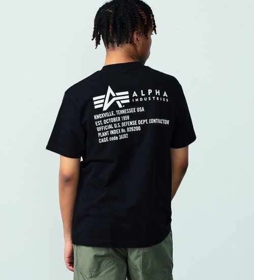 ALPHA(アルファ)の【おまとめ割対象】MIL.SPECバックプリントTシャツ 半袖|トップス/Tシャツ/カットソー/メンズ|ブラック