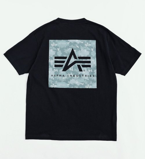 ALPHA(アルファ)の【TIME SALE】【大きいサイズ】バックプリントBOXロゴTシャツ 半袖|トップス/Tシャツ/カットソー/メンズ|ブラック