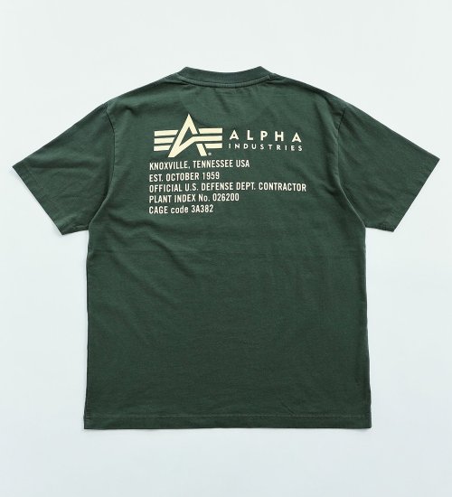 ALPHA(アルファ)の【大きいサイズ】MIL.SPECバックプリントTシャツ 半袖|トップス/Tシャツ/カットソー/メンズ|グリーン