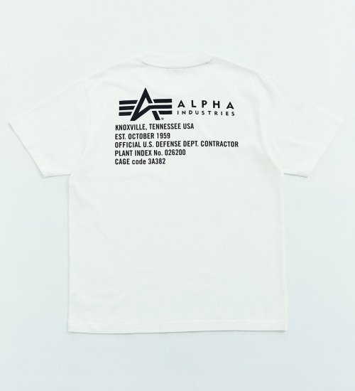 ALPHA(アルファ)の【大きいサイズ】MIL.SPECバックプリントTシャツ 半袖|トップス/Tシャツ/カットソー/メンズ|ホワイト
