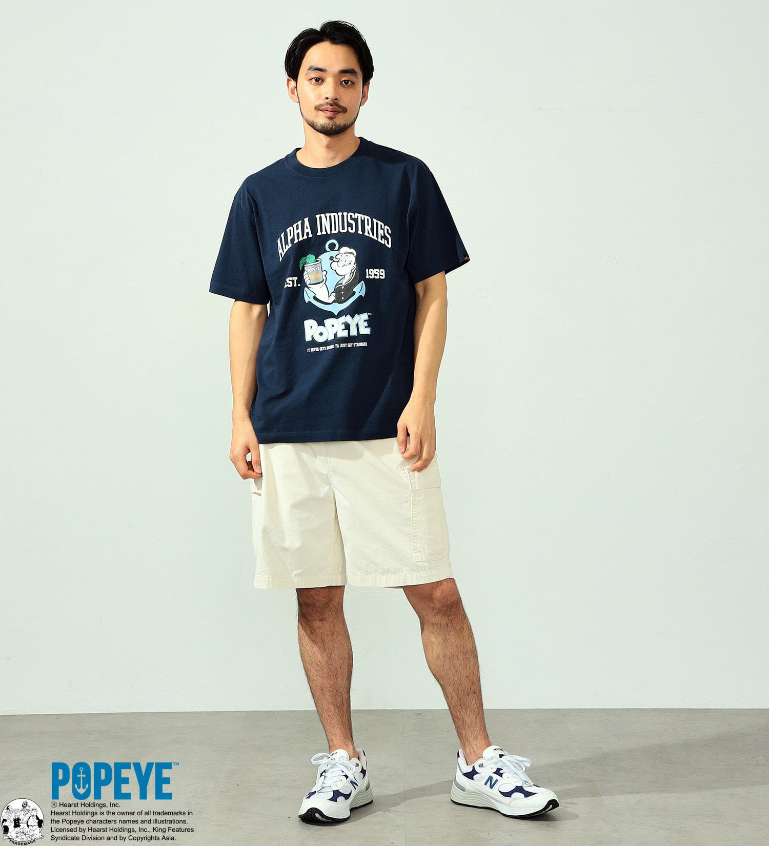 決算SALE】POPEYE(TM)xALPHA プリントTシャツ(アンカー)|ALPHA|アルファ