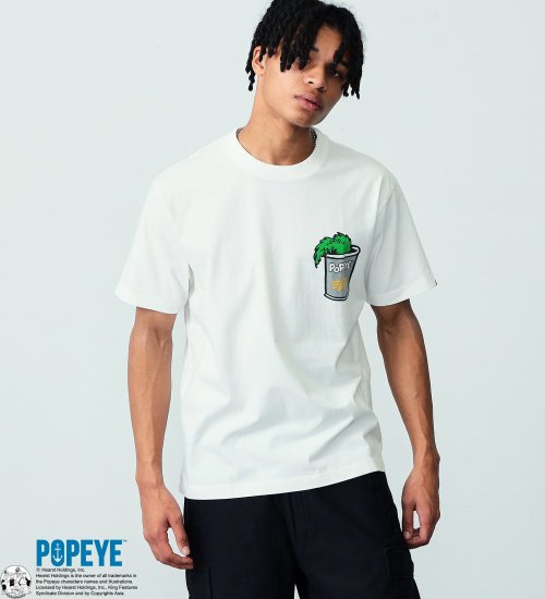 ALPHA(アルファ)の【TIME SALE】POPEYE(TM)xALPHA ワンポイントプリントTシャツ|トップス/Tシャツ/カットソー/メンズ|ホワイト