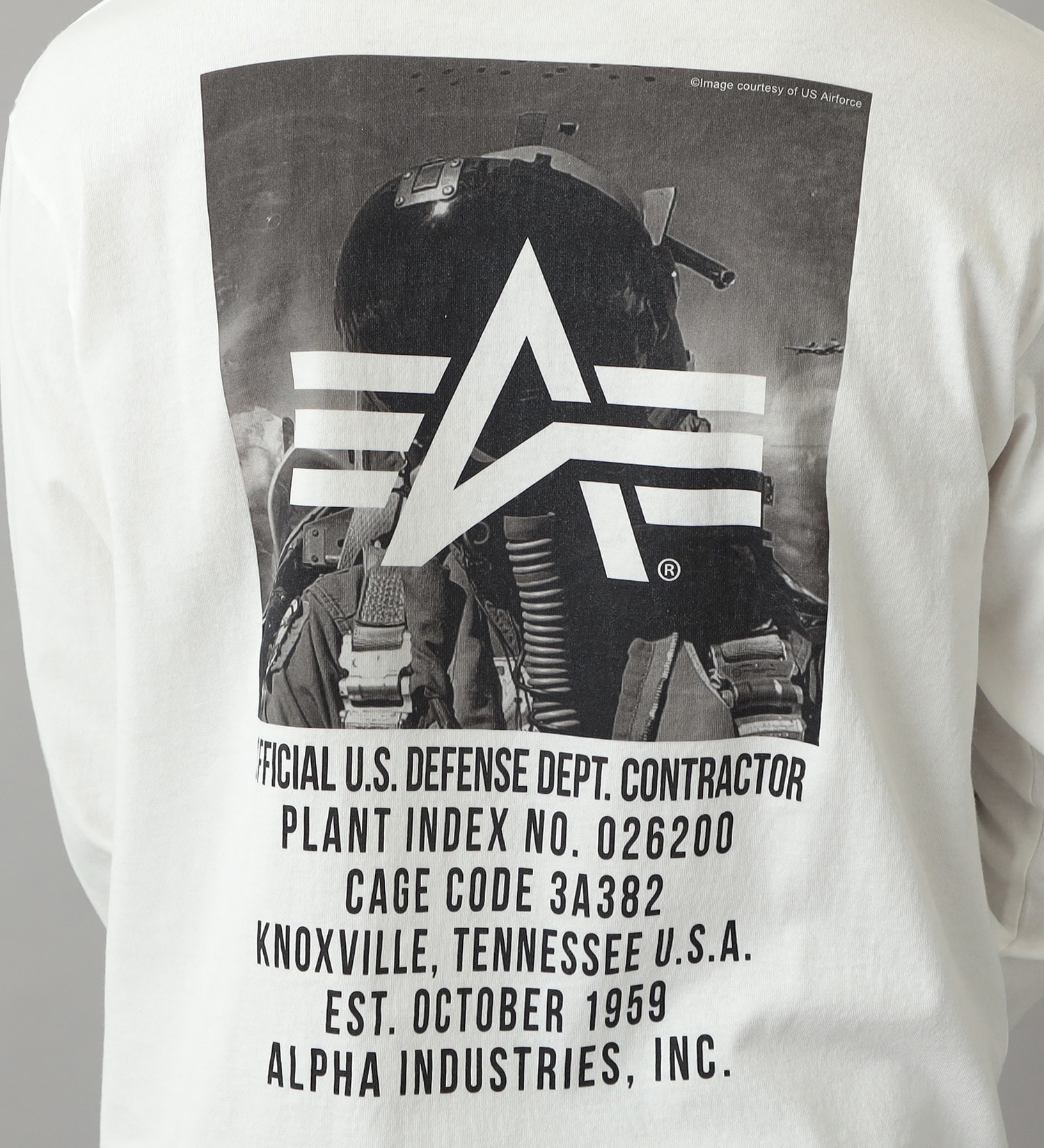 ALPHA(アルファ)の【GW SALE】バックプリントボックスロゴ 長袖Tシャツ(COCKPIT)|トップス/Tシャツ/カットソー/メンズ|ホワイト