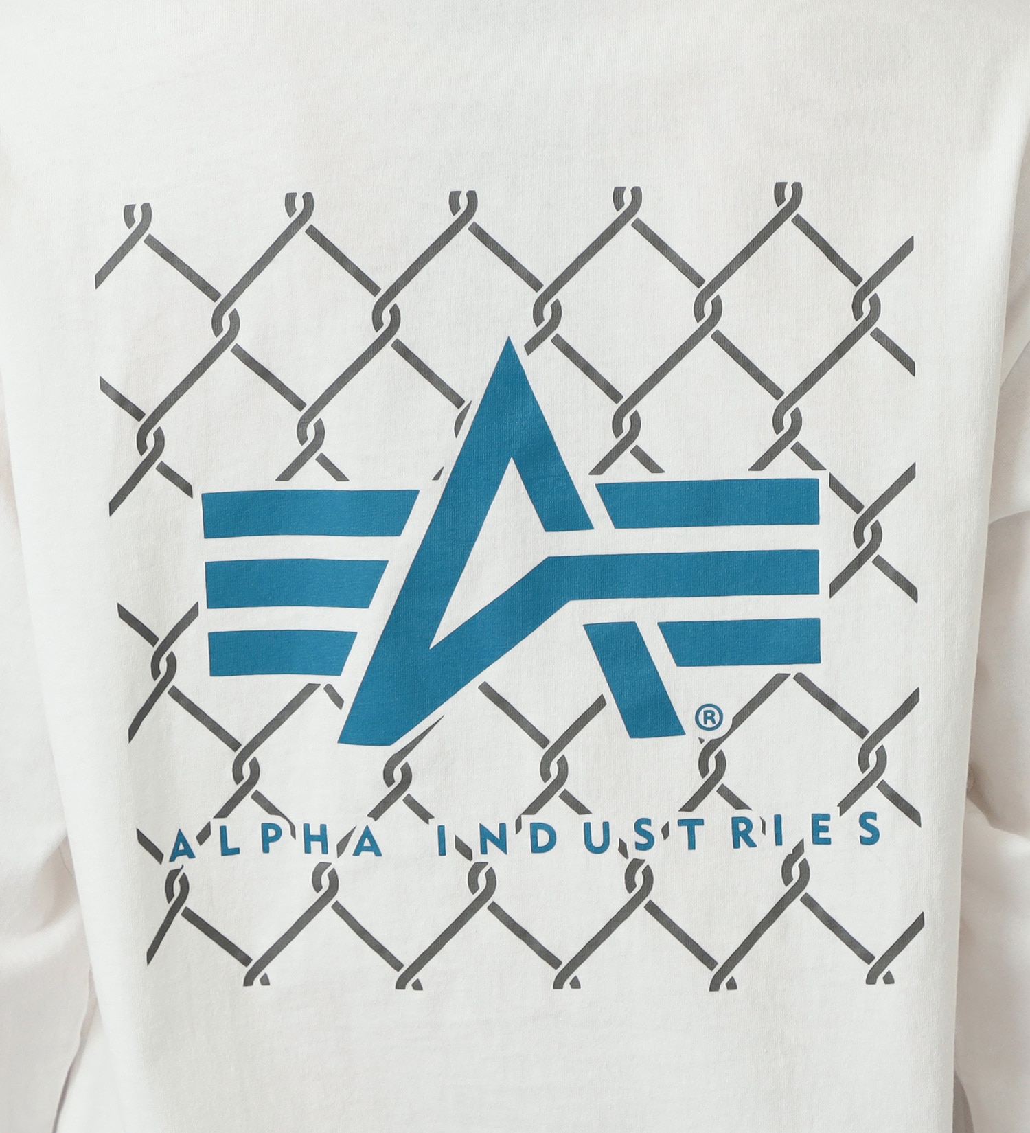 ALPHA(アルファ)の【GW SALE】バックプリントボックスロゴ 長袖Tシャツ(WIRE)|トップス/Tシャツ/カットソー/メンズ|ホワイト