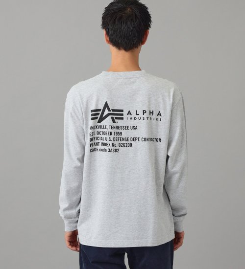 ALPHA(アルファ)のPLANT INDEX バックプリント長袖Tシャツ|トップス/Tシャツ/カットソー/メンズ|ヘザ－グレー