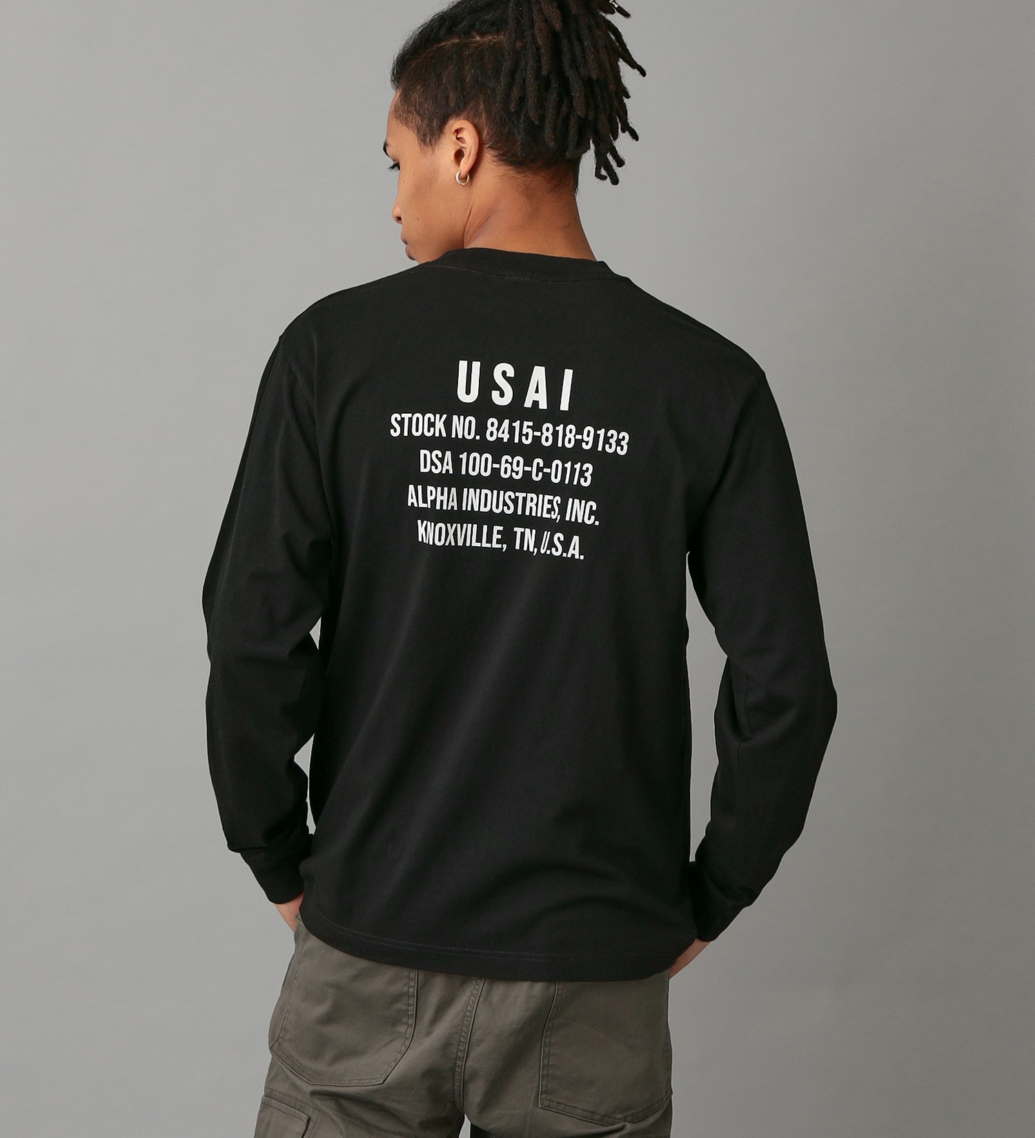 USAIバックプリント長袖Tシャツ|ALPHA|アルファ