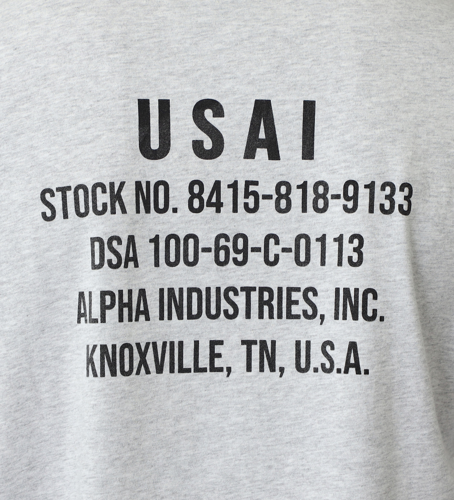 ALPHA(アルファ)の【GW SALE】MIL.SPEC USAIバックプリント長袖Tシャツ|トップス/Tシャツ/カットソー/メンズ|ヘザ－グレー