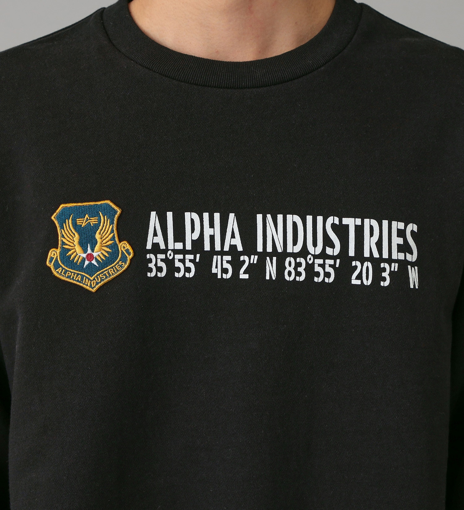 ALPHA(アルファ)の【GW SALE】COORDINATE バックプリントクルーネックスウェット|トップス/スウェット/メンズ|ブラック