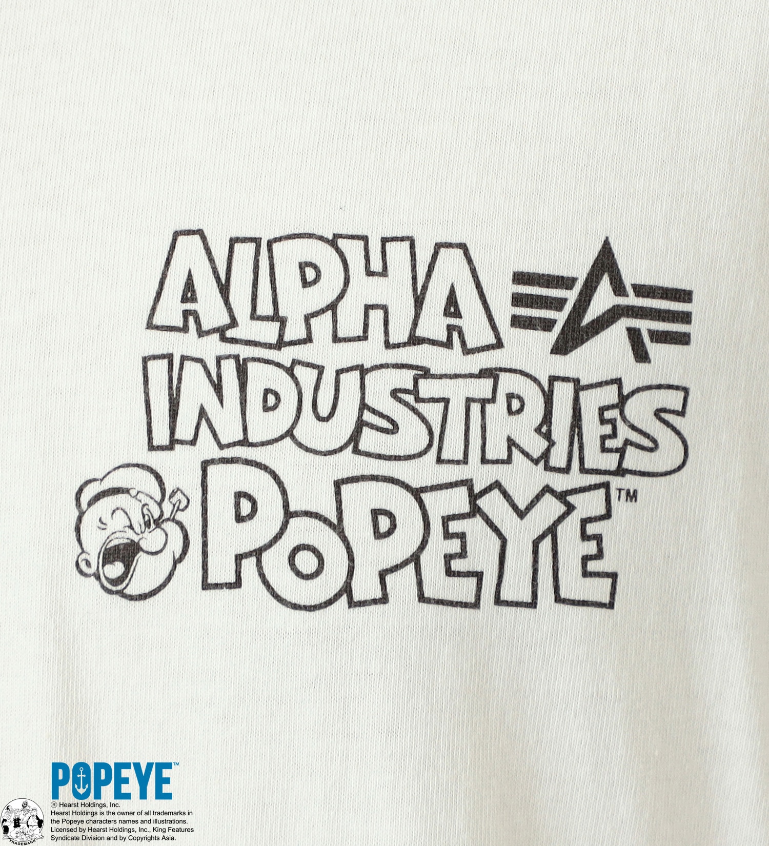ALPHA(アルファ)の【GW SALE】POPEYE(TM)xALPHA バックプリントTシャツ 長袖 (コミック)|トップス/Tシャツ/カットソー/メンズ|ホワイト