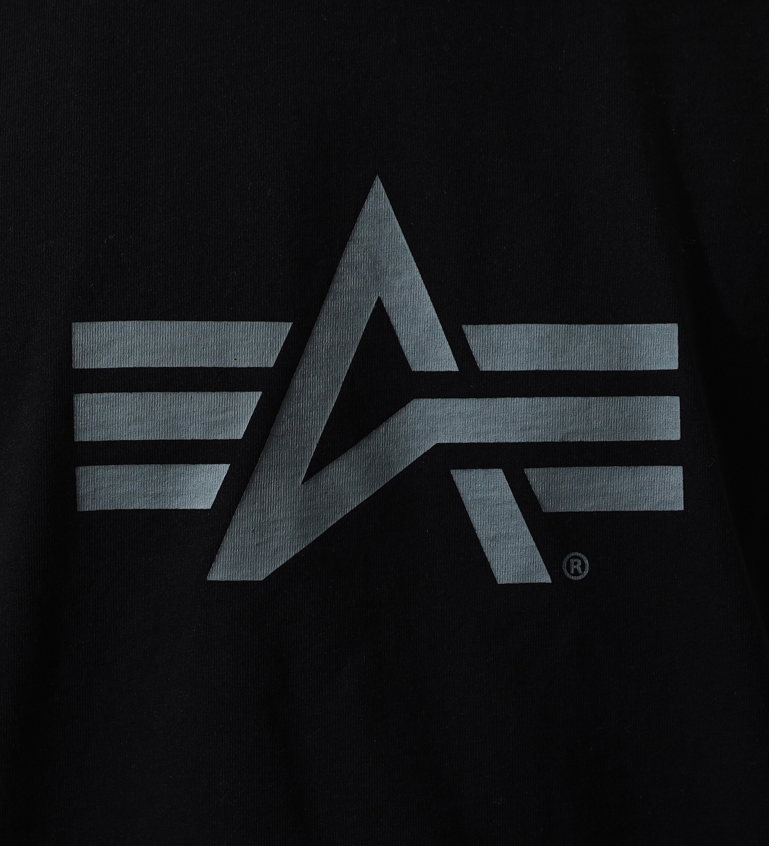 ALPHA(アルファ)のAマークロゴプリントTシャツ 半袖|トップス/Tシャツ/カットソー/メンズ|ブラック