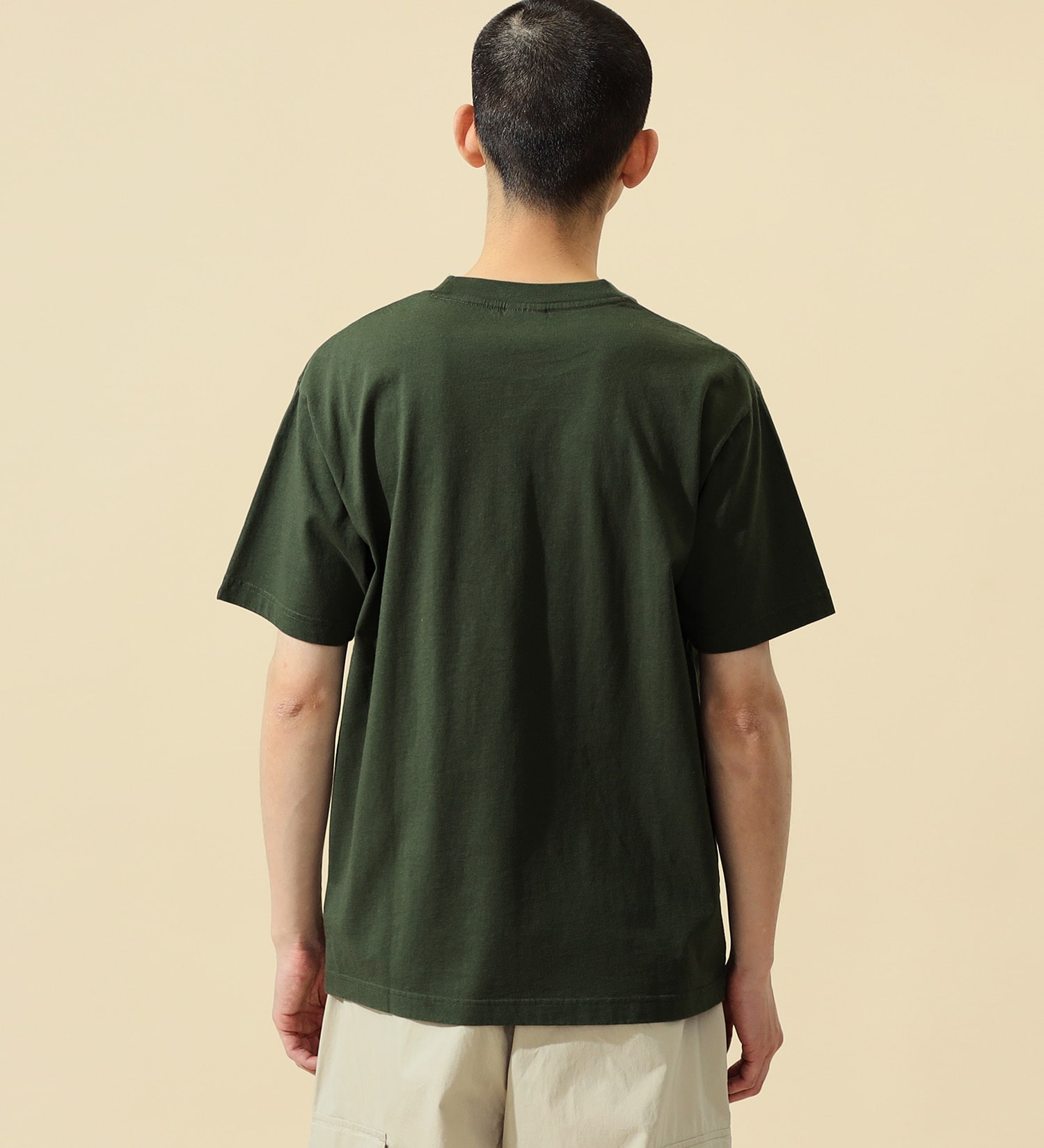 ALPHA(アルファ)のAマークロゴプリントTシャツ 半袖|トップス/Tシャツ/カットソー/メンズ|アーミー