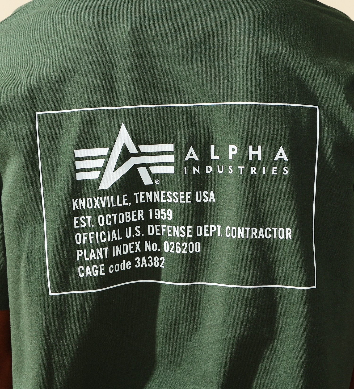 ALPHA(アルファ)のMIL.SPECバックプリントTシャツ 半袖|トップス/Tシャツ/カットソー/メンズ|ダークグリーン