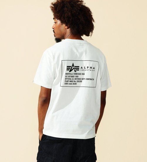 ALPHA(アルファ)の【ポイントアップ対象】MIL.SPECバックプリントTシャツ 半袖|トップス/Tシャツ/カットソー/メンズ|ホワイト