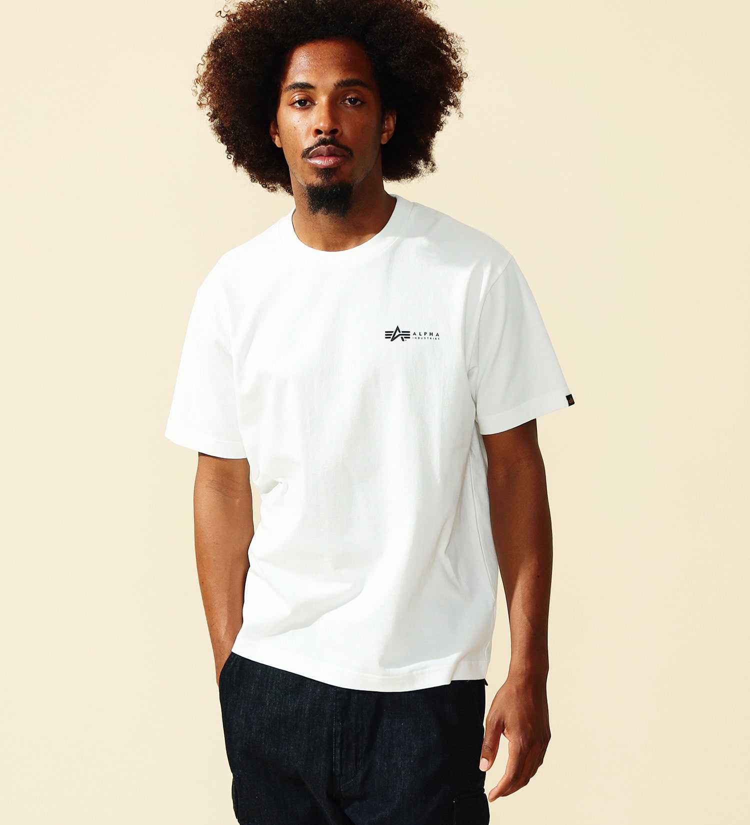 ALPHA(アルファ)のMIL.SPECバックプリントTシャツ 半袖|トップス/Tシャツ/カットソー/メンズ|ホワイト