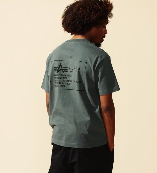 ALPHA(アルファ)の【ポイントアップ対象】MIL.SPECバックプリントTシャツ 半袖|トップス/Tシャツ/カットソー/メンズ|グレー