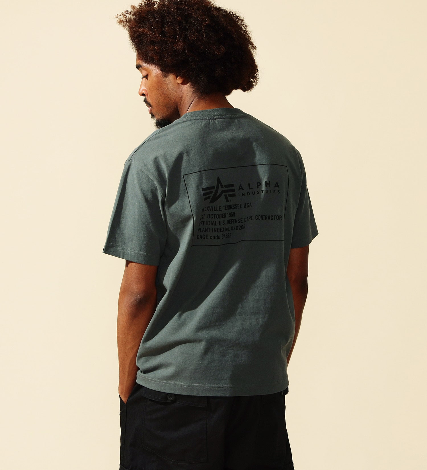 ALPHA(アルファ)のMIL.SPECバックプリントTシャツ 半袖|トップス/Tシャツ/カットソー/メンズ|グレー