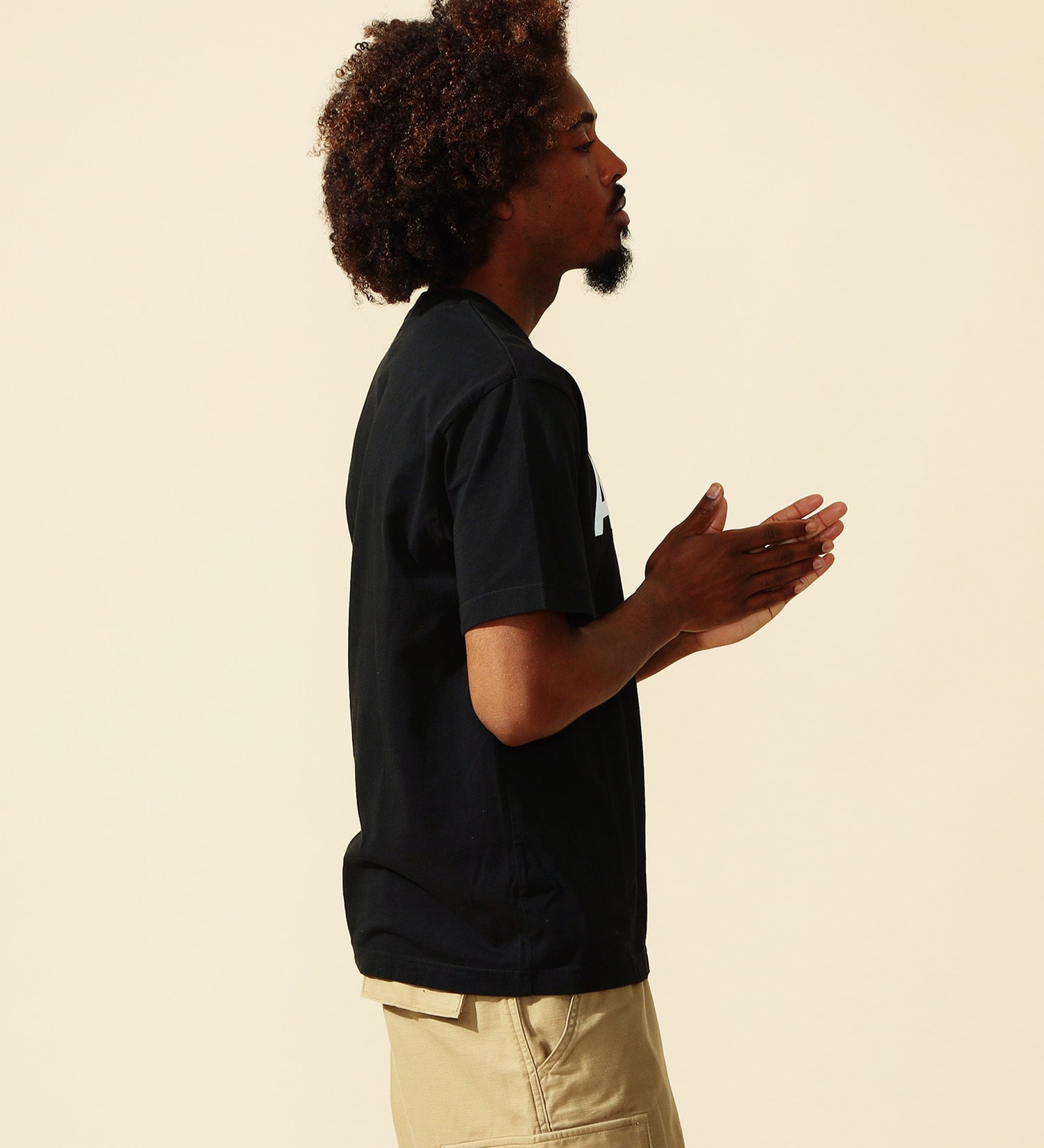 ALPHA(アルファ)のARMYプリントTシャツ 半袖|トップス/Tシャツ/カットソー/メンズ|ブラック