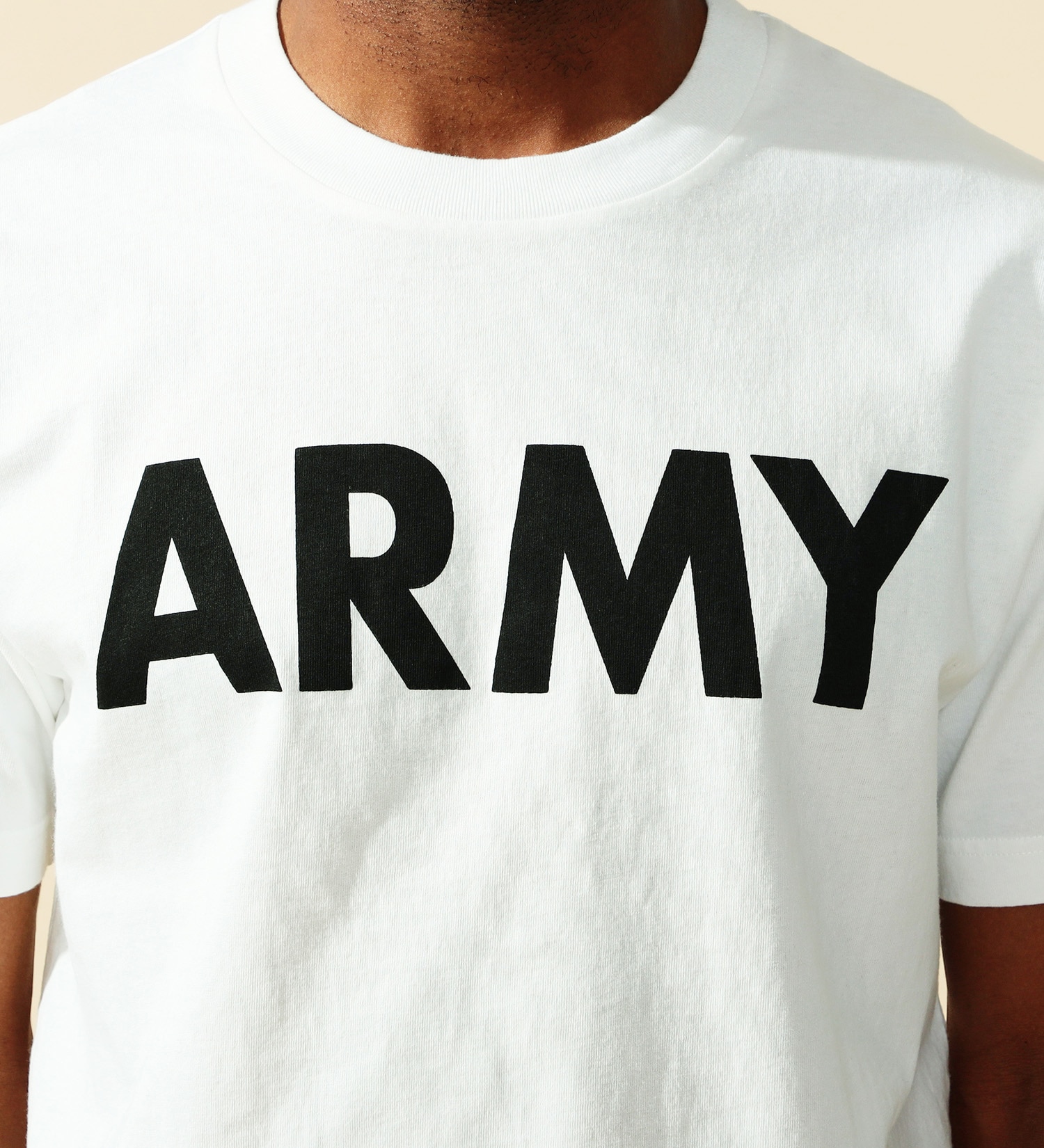 ALPHA(アルファ)のARMYプリントTシャツ 半袖|トップス/Tシャツ/カットソー/メンズ|ホワイト