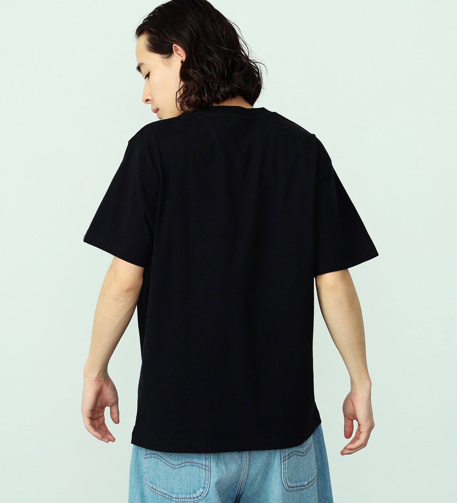 ALPHA(アルファ)の【大きいサイズ】AマークロゴプリントTシャツ 半袖 (グリーンフロッグスキンカモ)|トップス/Tシャツ/カットソー/メンズ|ブラック