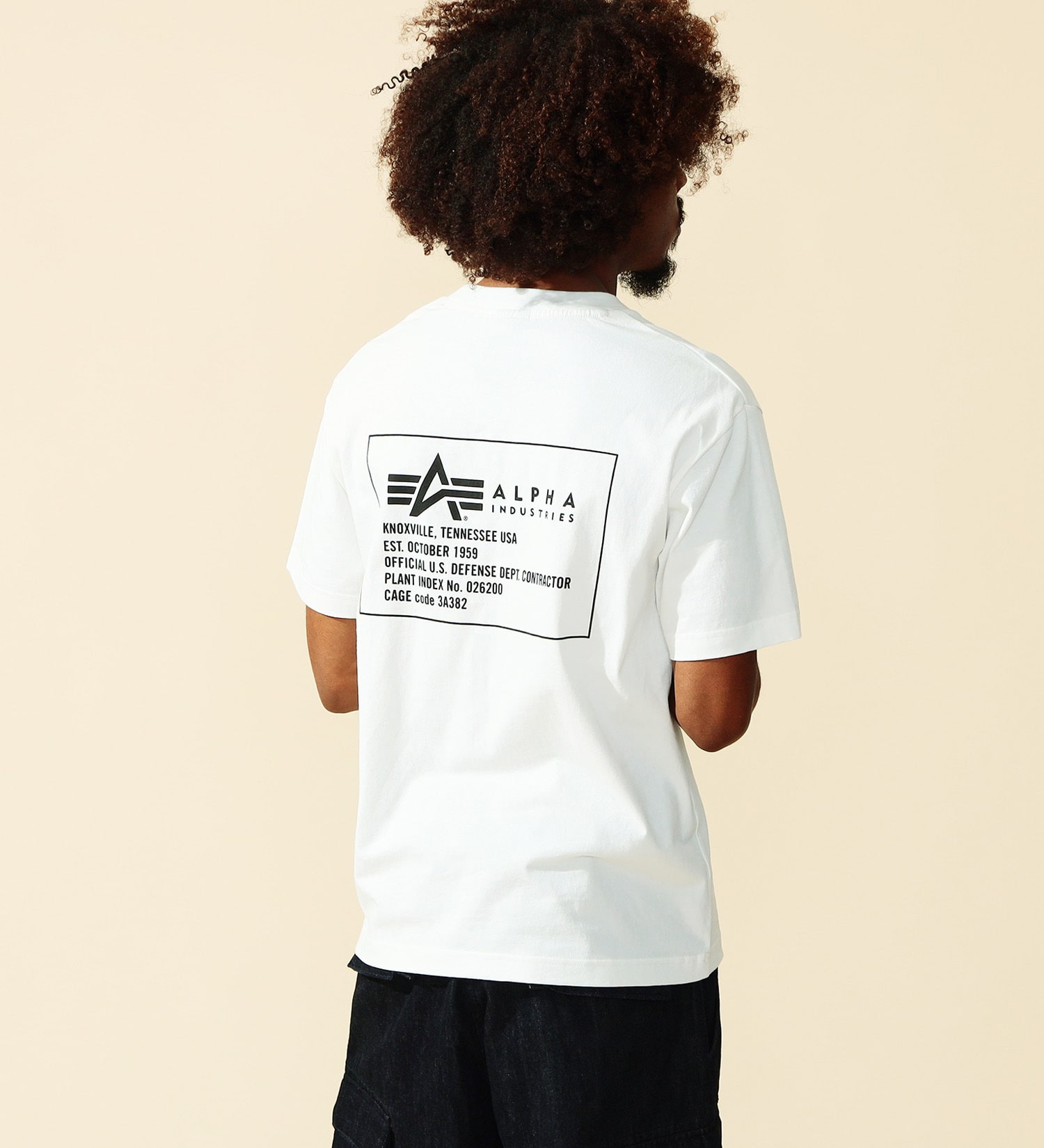 ALPHA(アルファ)の【大きいサイズ】MIL.SPECバックプリントTシャツ 半袖|トップス/Tシャツ/カットソー/メンズ|ホワイト