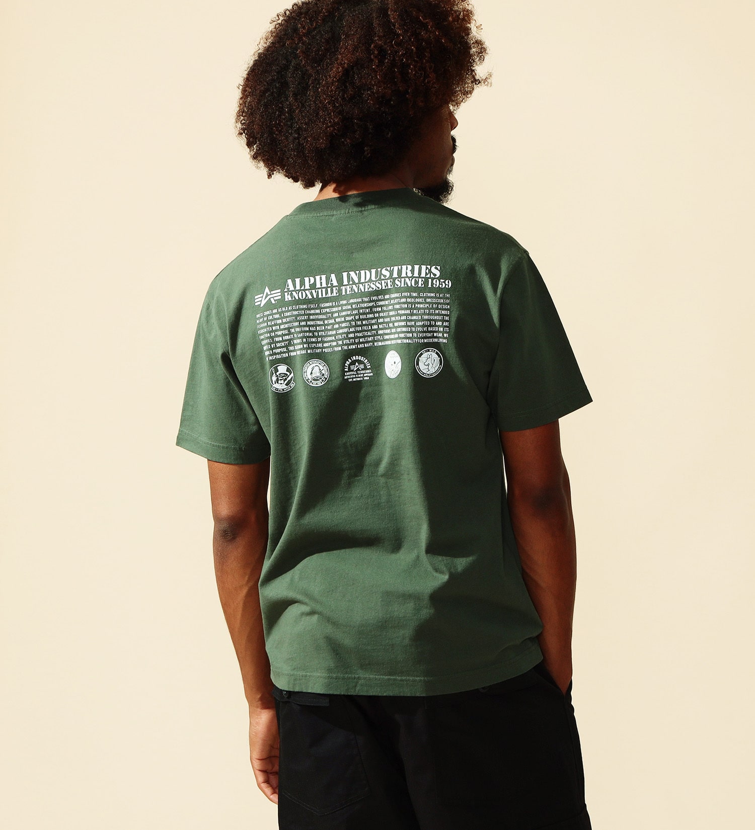 ALPHA(アルファ)の【大きいサイズ】DRESSCODE バックプリントTシャツ 半袖|トップス/Tシャツ/カットソー/メンズ|ダークグリーン