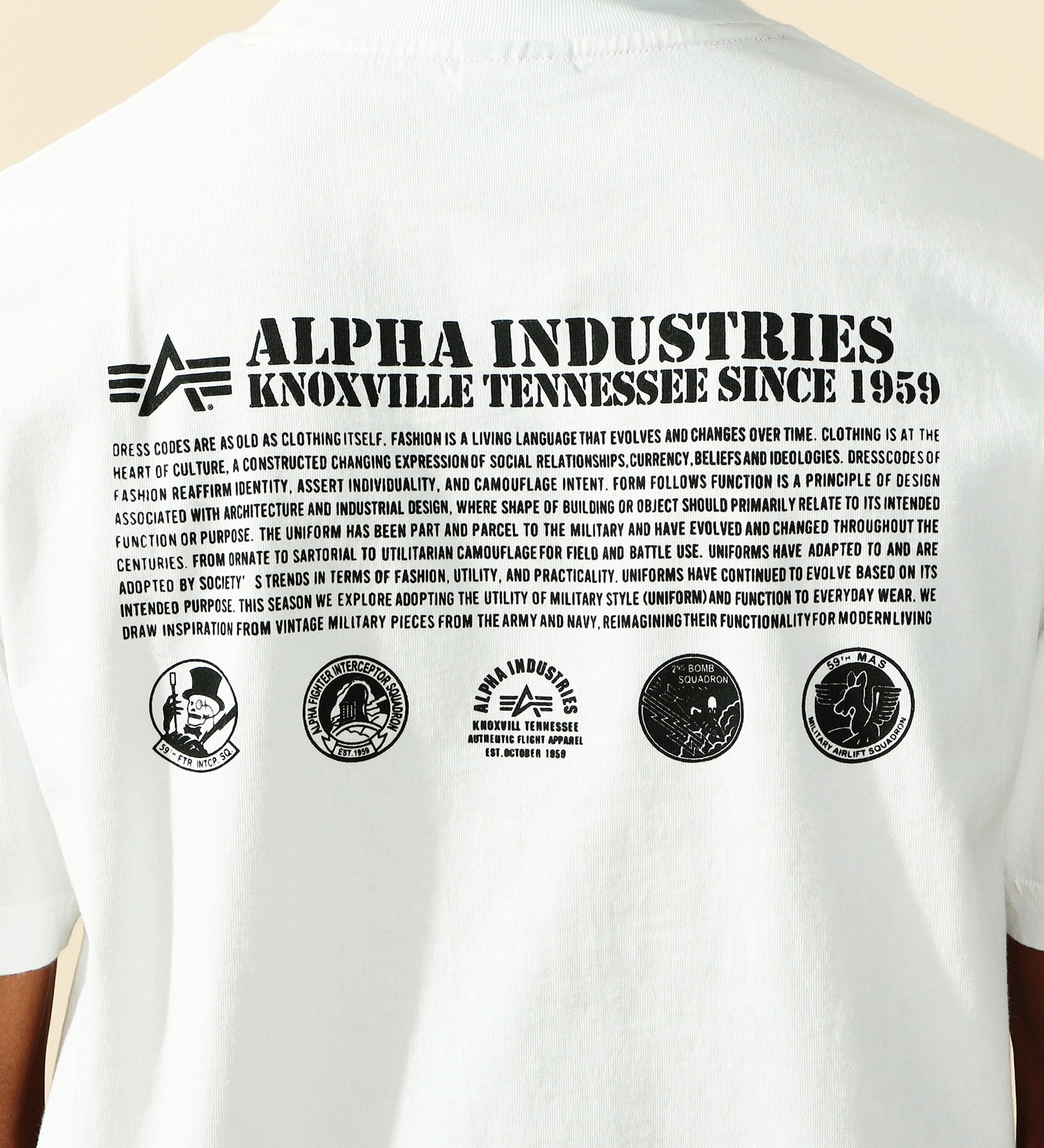 ALPHA(アルファ)の【大きいサイズ】DRESSCODE バックプリントTシャツ 半袖|トップス/Tシャツ/カットソー/メンズ|ホワイト