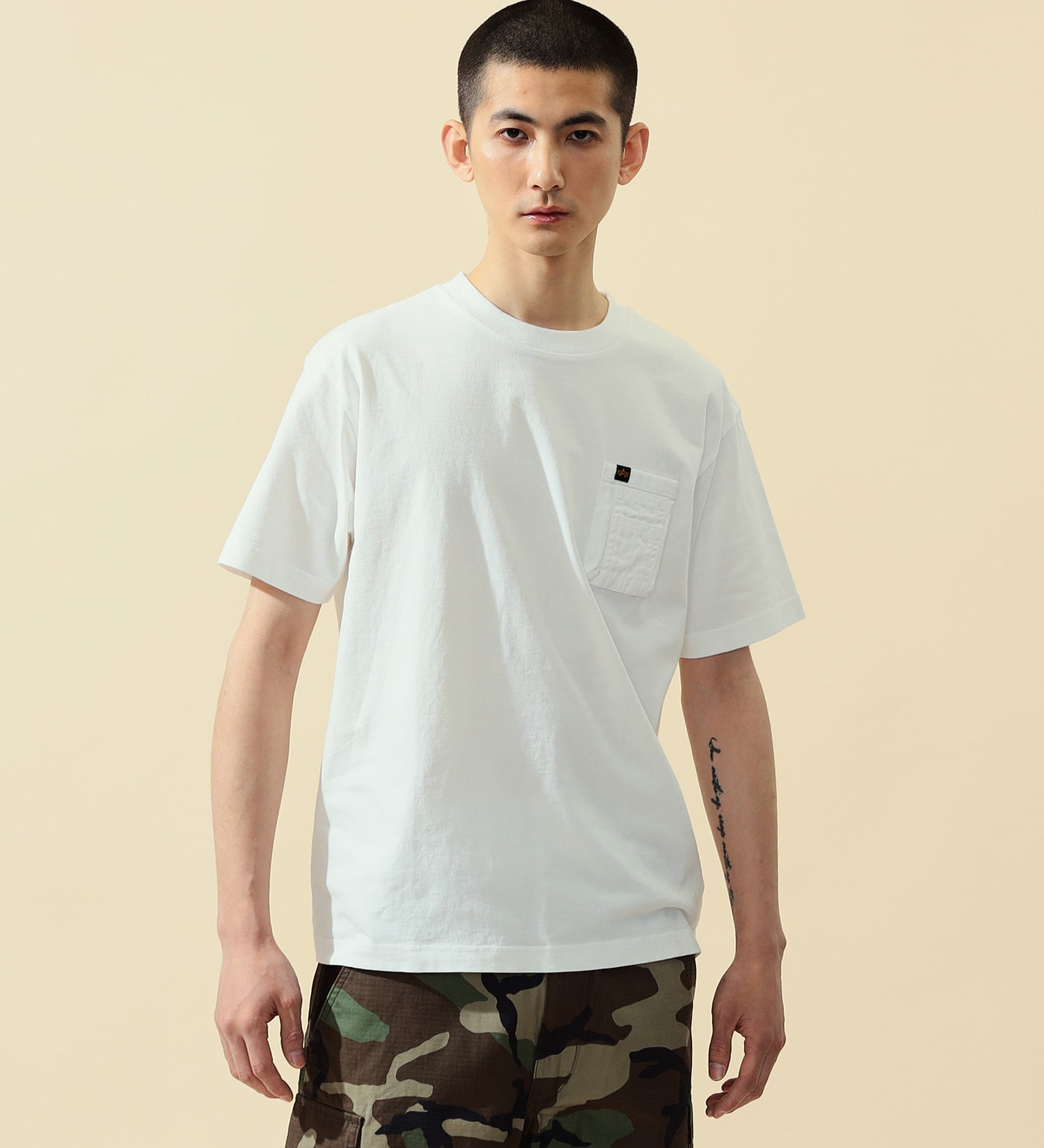 ALPHA(アルファ)のユーティリティーポケットTシャツ 半袖|トップス/Tシャツ/カットソー/メンズ|ホワイト