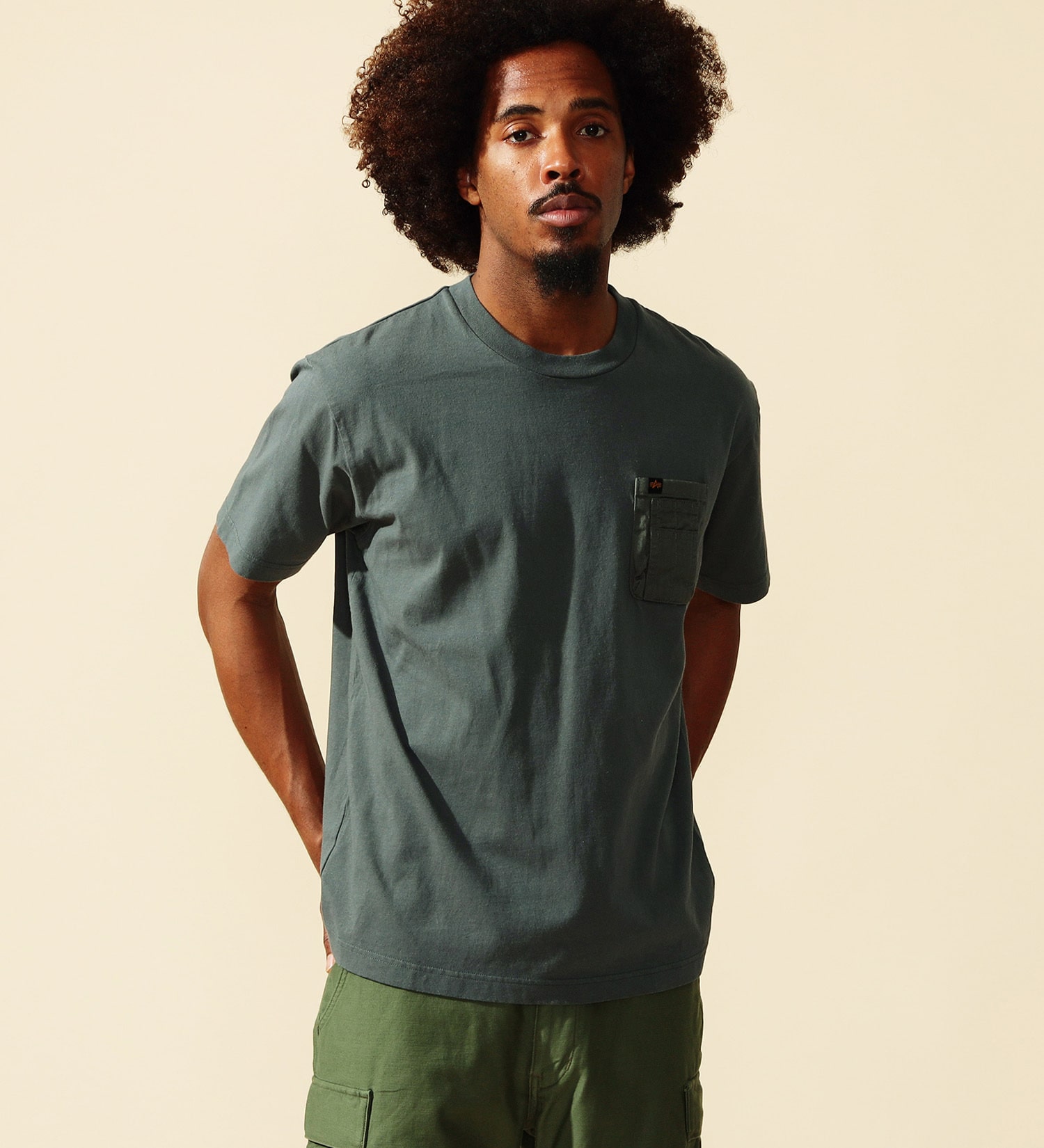ALPHA(アルファ)のユーティリティーポケットTシャツ 半袖|トップス/Tシャツ/カットソー/メンズ|グレー