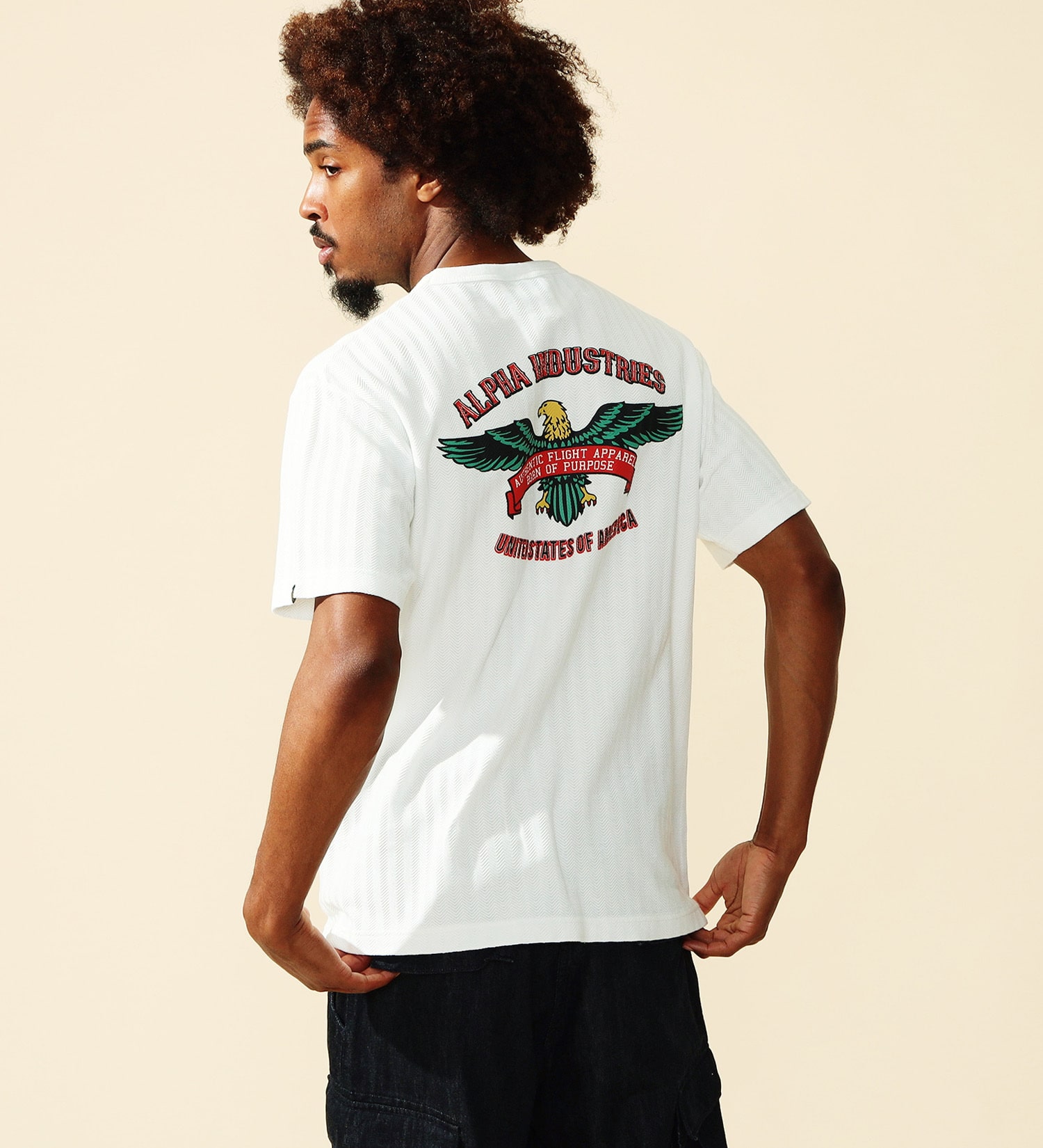 ALPHA(アルファ)の【大きいサイズ】半袖Tシャツ|トップス/Tシャツ/カットソー/メンズ|ホワイト