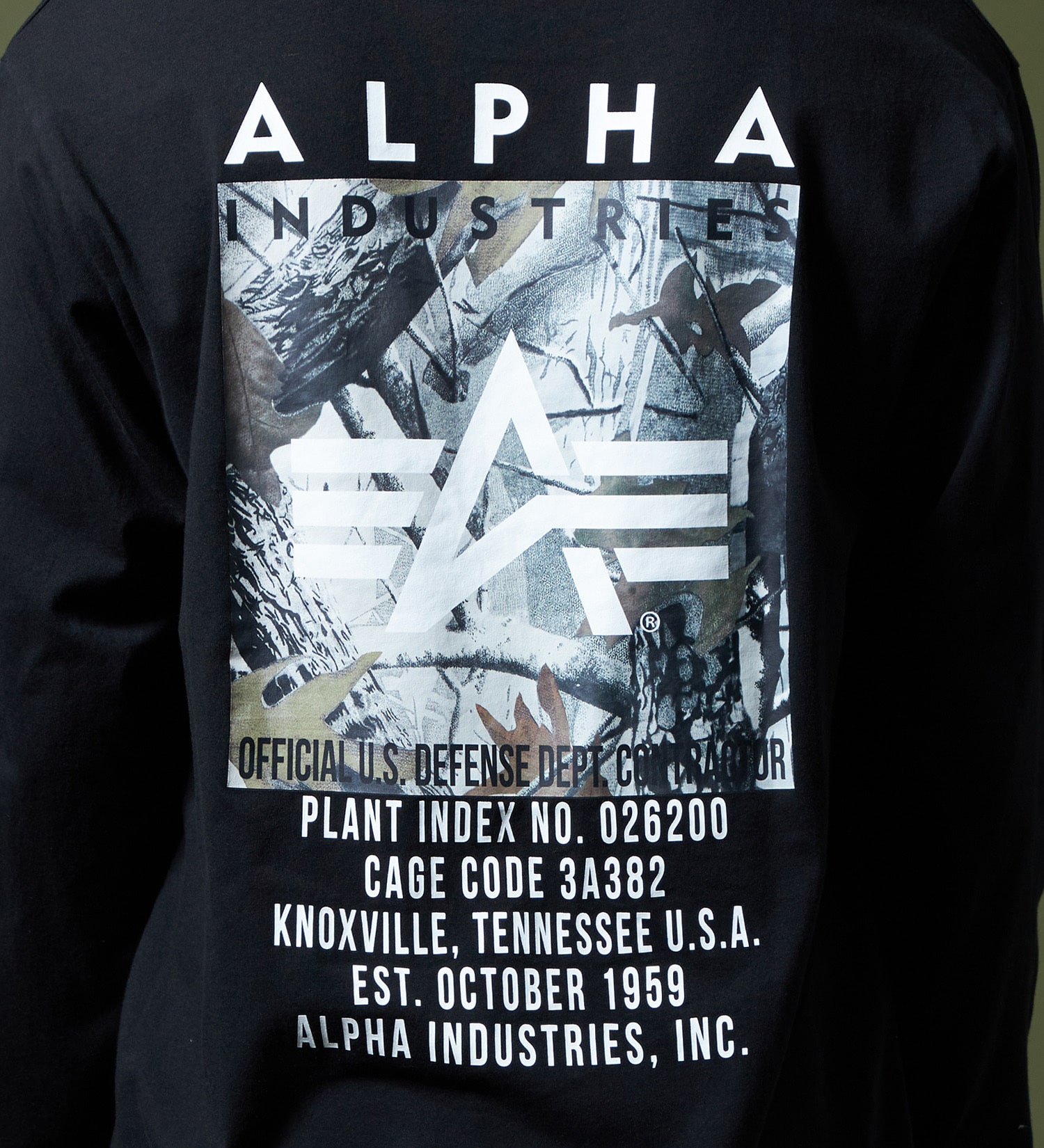 ALPHA(アルファ)のプリントBOX FLY-ATシャツ長袖|トップス/Tシャツ/カットソー/メンズ|ブラック系その他