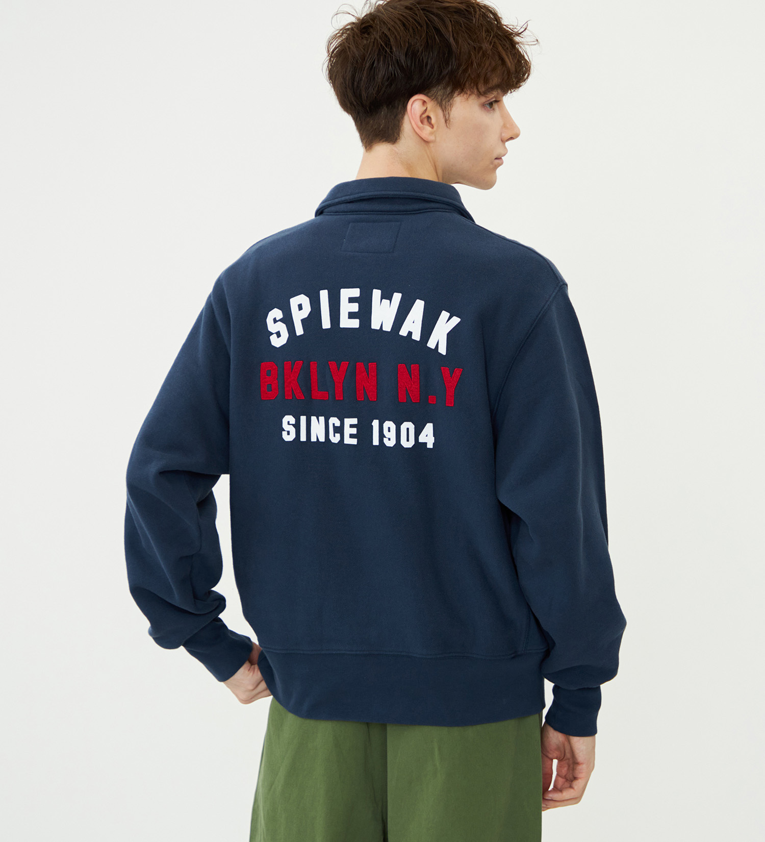 SPIEWAK(スピワック)のハーフジップスタンドカラースウェット|トップス/スウェット/メンズ|ネイビー