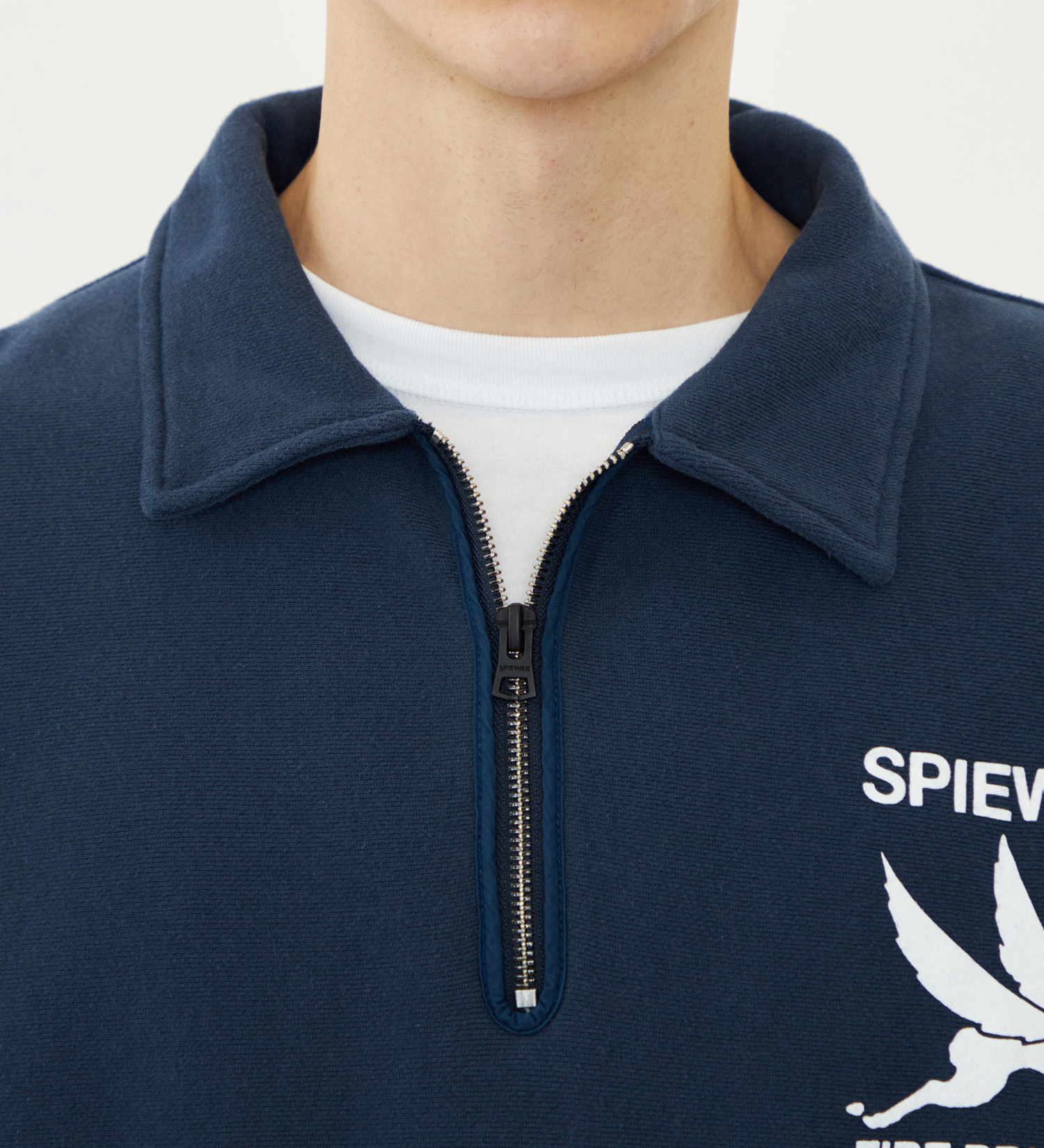 SPIEWAK(スピワック)のハーフジップスタンドカラースウェット|トップス/スウェット/メンズ|ネイビー